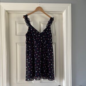 Floral Black Sleeveless Top